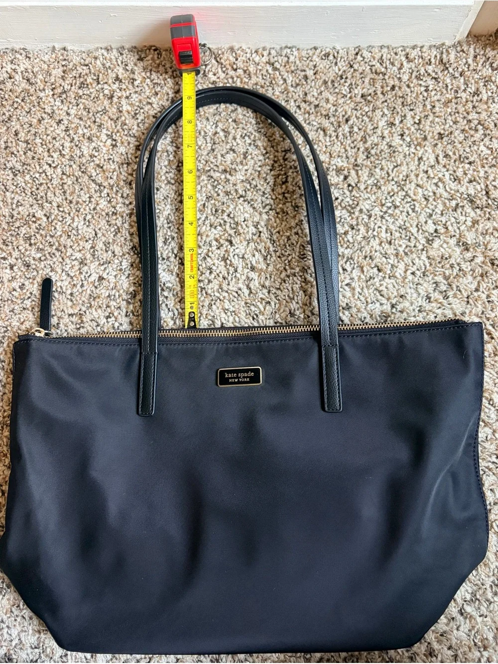 Kate Spade Outlet Hayden Top Zip Tote — Black Nylon